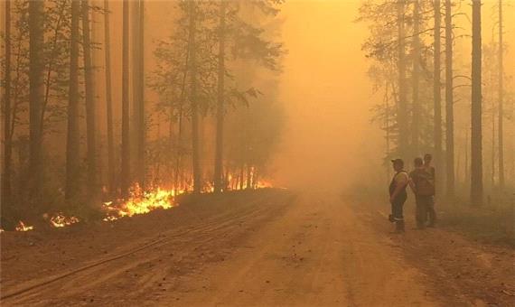 آتش سوزی های جنگل های روسیه، نقاط مسکونی را تهدید می کند