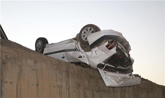 واژگونی خودرو پژو در جاده زبرخان به مشهد