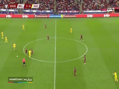 گل چهارم بلژیک به قزاقستان (جرمی دوکو)