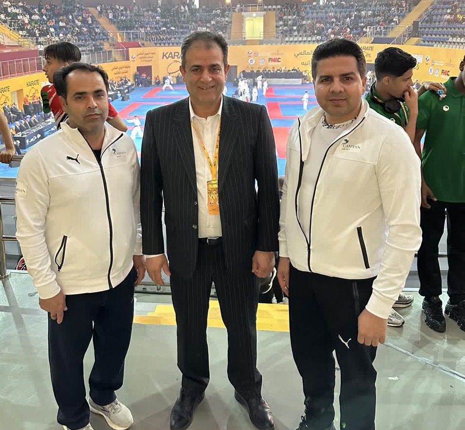 حضور رئیس هیات کاراته خراسان جنوبی به عنوان مربی تیم ایران در لیگ جهانی کاراته فجیره