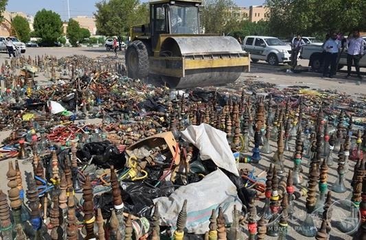 معدوم سازی بیش از سه هزار قلیان در مناطق تحت پوشش دانشگاه علوم پزشکی مشهد