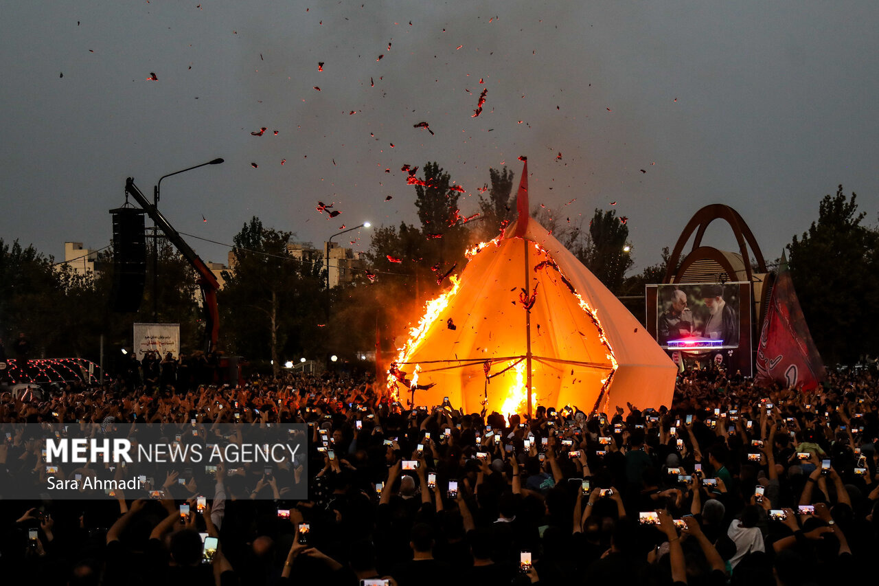 آیین خیمه‌سوزان عصر عاشورا در بلوار سجاد مشهد برگزار می‌شود