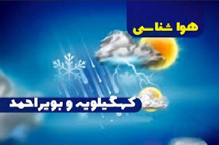 وزش باد و احتمال بارش پراکنده در برخی مناطق کهگیلویه و بویراحمد